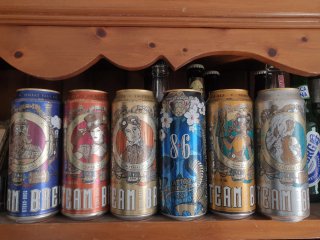 Lattine vuote da collezione Steam Brew