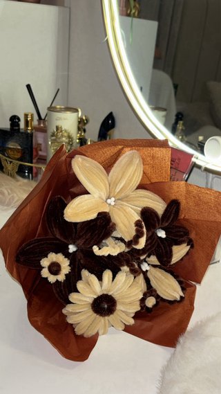 Flores personalizadas con limpiapipas