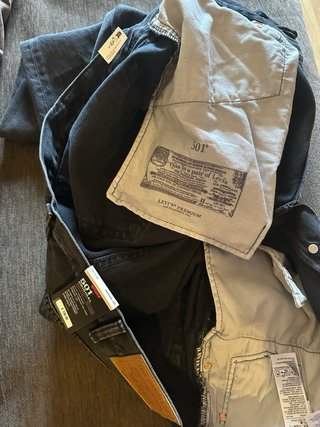 Vaqueros NUEVOS Levi's 501 Original Recto Negro