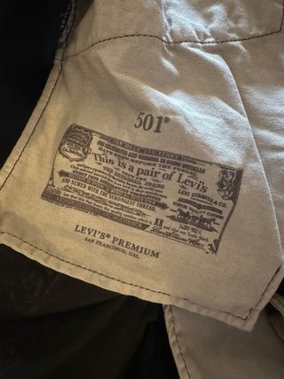 Vaqueros NUEVOS Levi's 501 Original Recto Negro