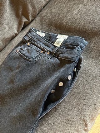 Vaqueros NUEVOS Levi's 501 Original Recto Negro