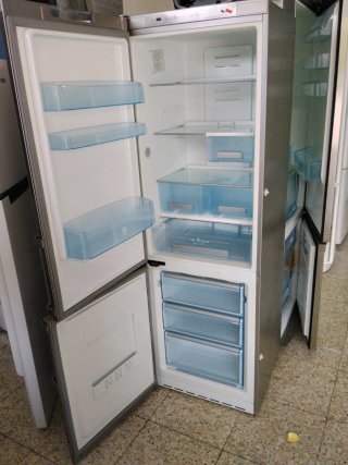 Nevera combi acero inoxidable