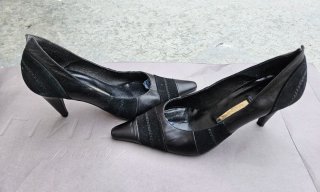 Zapatos de tacón Gino Ventori piel y ante negros