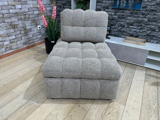Sofá Cama 1 Plaza Tela Beige/Gris