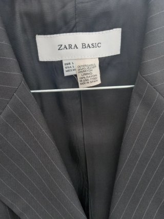 Americana de rayas negra Talla L