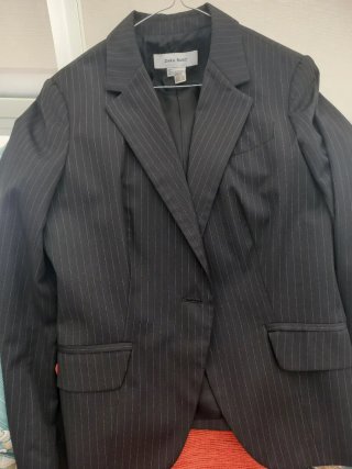 Americana de rayas negra Talla L