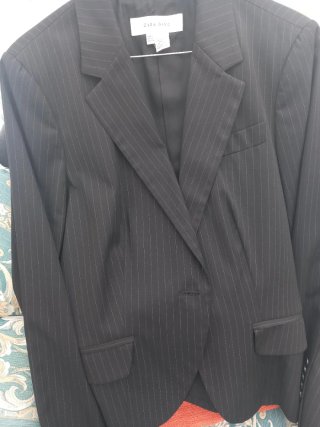 Americana de rayas negra Talla L