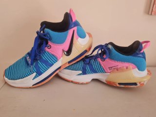 Scarpe Nike Lebron Blu e Rosa basket