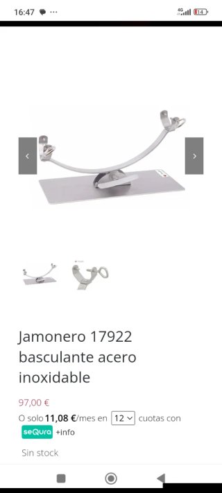 Jamonero Acero Inoxidable