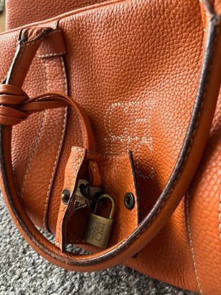 Bolso Carolina Herrera Naranja Piel