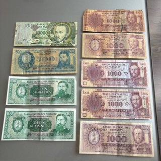 Lote de antiguos Billetes Paraguay