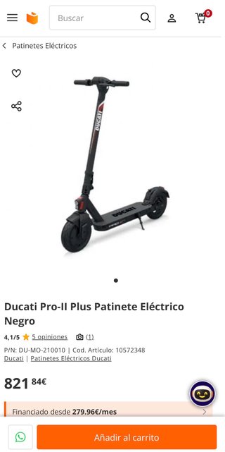 Patinete Eléctrico Ducati Pro II Plus
