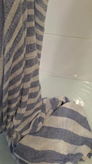 Pañuelo pareo rayas azules