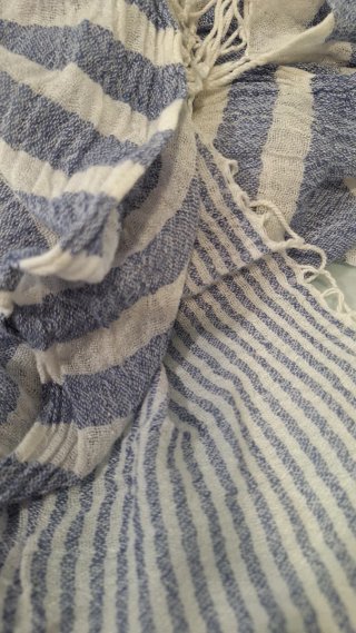 Pañuelo pareo rayas azules