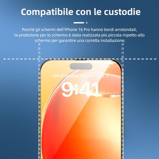 Vetro Custodia per iPhone 17, 17 Pro, 16 NUOVA