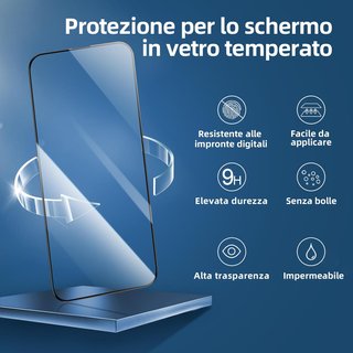 Vetro Custodia per iPhone 17, 17 Pro, 16 NUOVA