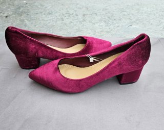 Zapatos Amichi Terciopelo Granate Talla 39