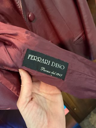 Giacca in pelle bordeaux