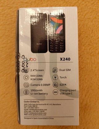 Teléfono Móvil Qubo Negro