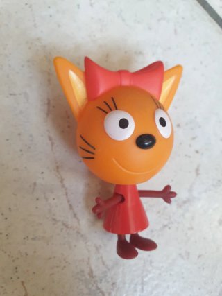 2 Pupazzetti kid e cats Gatti Arancioni