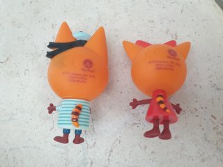 2 Pupazzetti kid e cats Gatti Arancioni