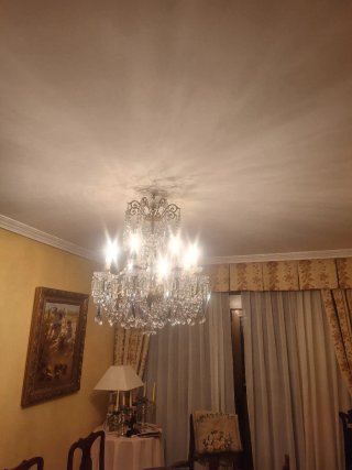Lámpara de cristal antigua