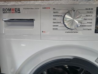 Lavadora Rommer 9kg 1400rpm Profesional A1419