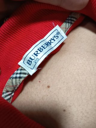 Vestido Polo Burberry Rojo Talla M