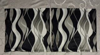 2 federe fidere copricuscini motivo a onda 45x45cm
