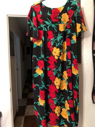 vestido o bata estampado,talla 52 a 56, con bolsil