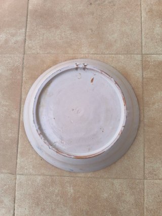 Lebrillo antiguo azul y blanco