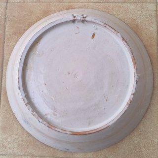 Lebrillo antiguo azul y blanco