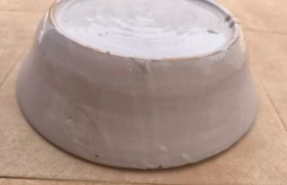Lebrillo antiguo azul y blanco