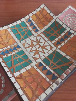 Set 3 Piezas Mosaico Artesanal