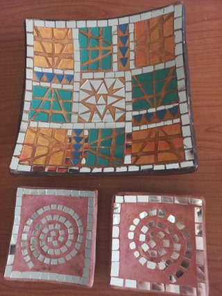 Set 3 Piezas Mosaico Artesanal
