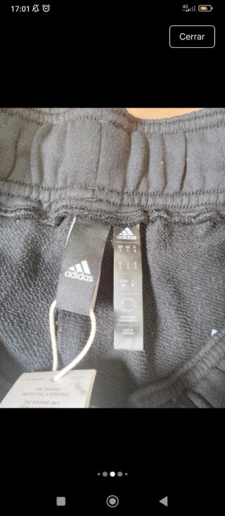 Pantalón chándal Adidas negro hombre