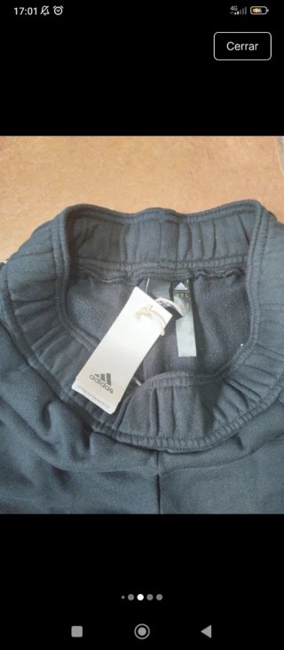 Pantalón chándal Adidas negro hombre