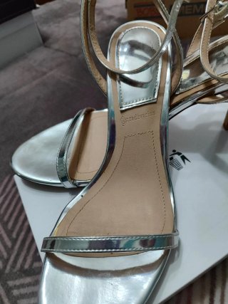 Sandalias de fiesta plateadas