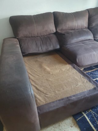 Sofá modular marrón