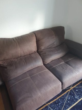 Sofá modular marrón
