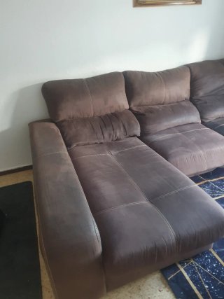 Sofá modular marrón