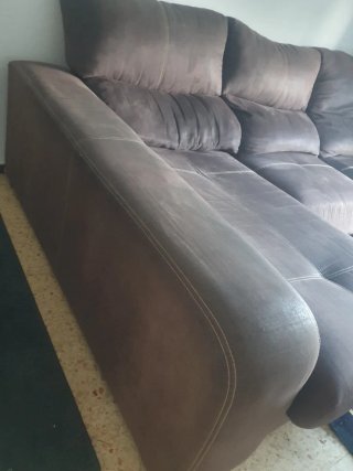 Sofá modular marrón
