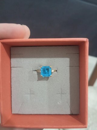 Anillo Lecarre Blue Love Topacio Oro 18K