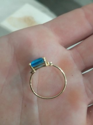 Anillo Lecarre Blue Love Topacio Oro 18K