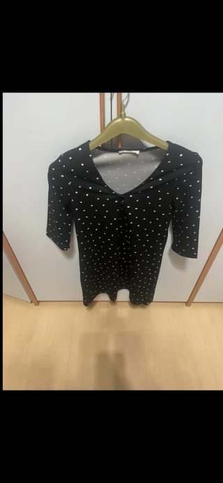 Abito pois nero bianco taglia XS