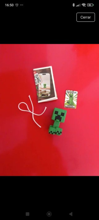 Figura colección Kinder joy Creeper Minecraft Verd
