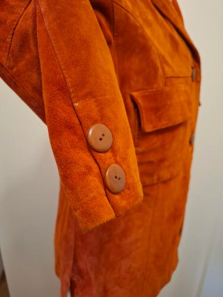 Giacca pelle Flying Wear arancione