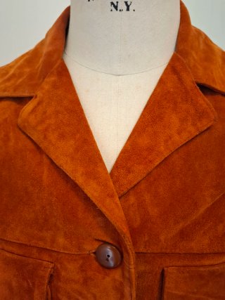 Giacca pelle Flying Wear arancione