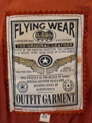 Giacca pelle Flying Wear arancione