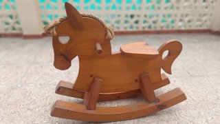 Caballito balancín madera maciza
